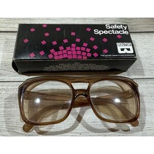 Vintage Bouton Safety Spectacles Glasses Frames and Clear Lens New in Box Tub1